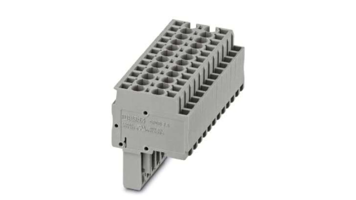 Phoenix Contact 6.2mm Pitch Pluggable Terminal Block, Plug, Plug-In, Spring Cage Termination