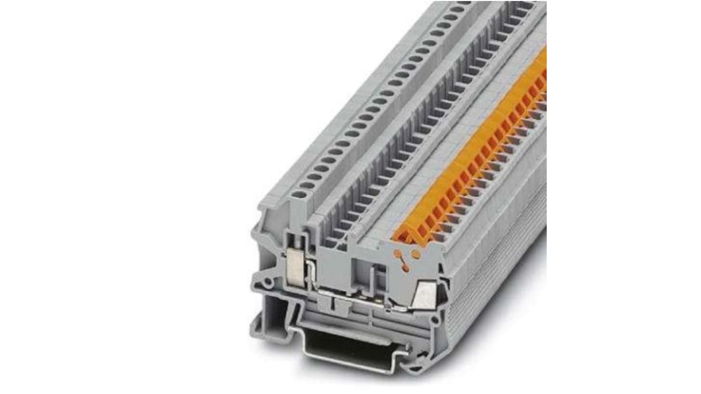 Phoenix Contact 5, QTCU 1 Series Grey Feed Through Terminal Block, 0.25 → 1.5mm², Screw Termination, ATEX