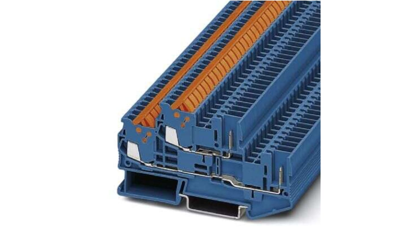 Phoenix Contact 5/ 2P, QTTCB 1 Doppelstock Reihenklemmen Blau, 0.25 → 1.5mm², 500 V / 17.5A