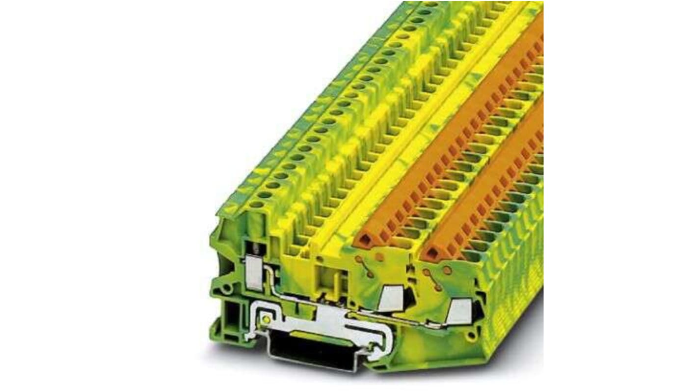 Phoenix Contact 3-Way Earth Terminal Block, 0.5 - 2.5mm², 20 - 14 AWG Wire, Quick Connect, ATEX