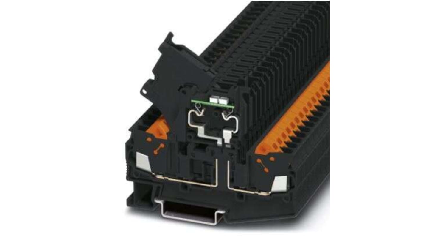 Phoenix Contact QTC Series QTC 2,5 HESILED 60 (5X20) Fused Terminal Block, 2-Way, 6.3A, Quick Connect Termination