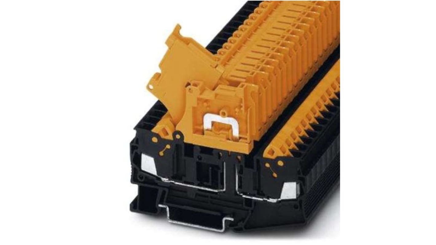 Phoenix Contact 5, QTC 2 Series Black/Orange Disconnect Terminal Block, 0.5 → 2.5mm², Quick Connect Termination