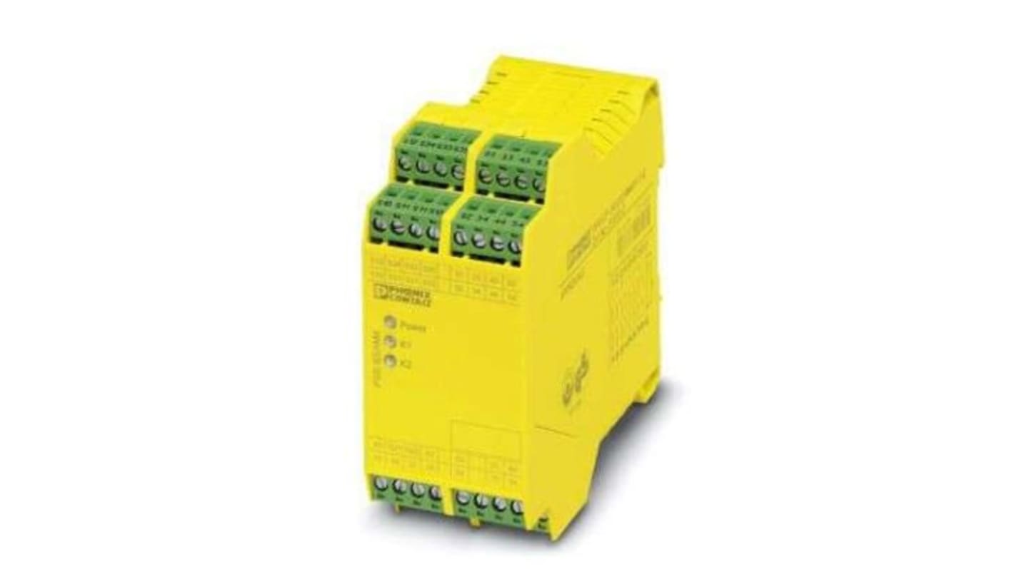 Phoenix Contact Single/Dual-Channel Safety Switch Safety Relay, 24V, 8 Safety Contacts