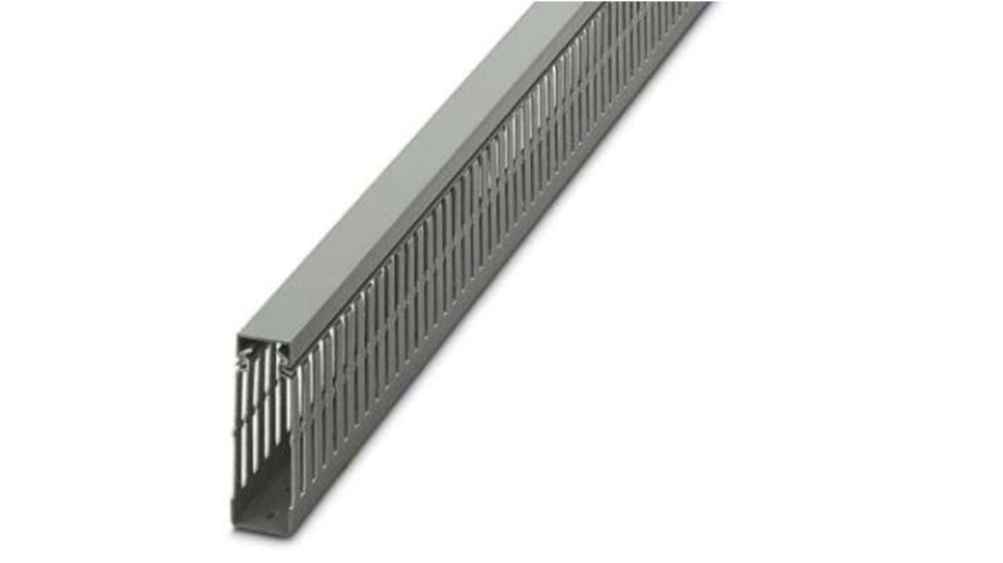 Phoenix Contact CD Grey Slotted Panel Trunking - Open Slot, W25 mm x D80mm, L2m, PVC