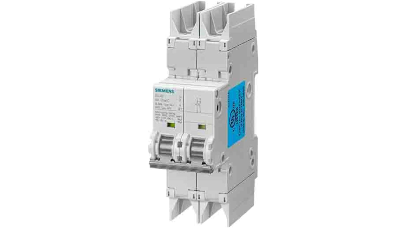 Siemens SENTRON 5SJ4 MCB, 2P, 30A Curve C, 400V AC, 60V DC, 10 kA Breaking Capacity