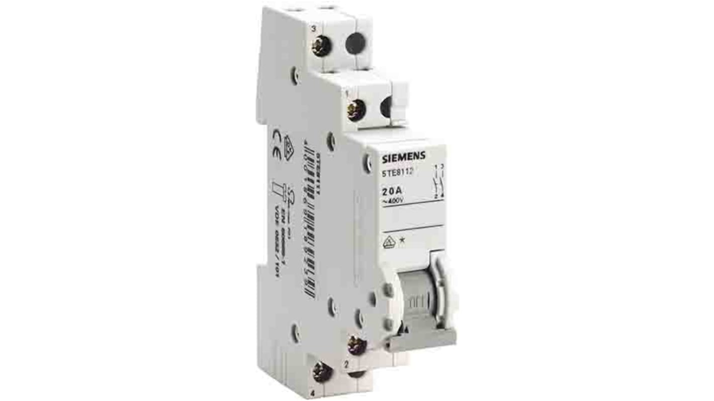 Siemens 2P Pole DIN Rail Isolator Switch - 20A Maximum Current