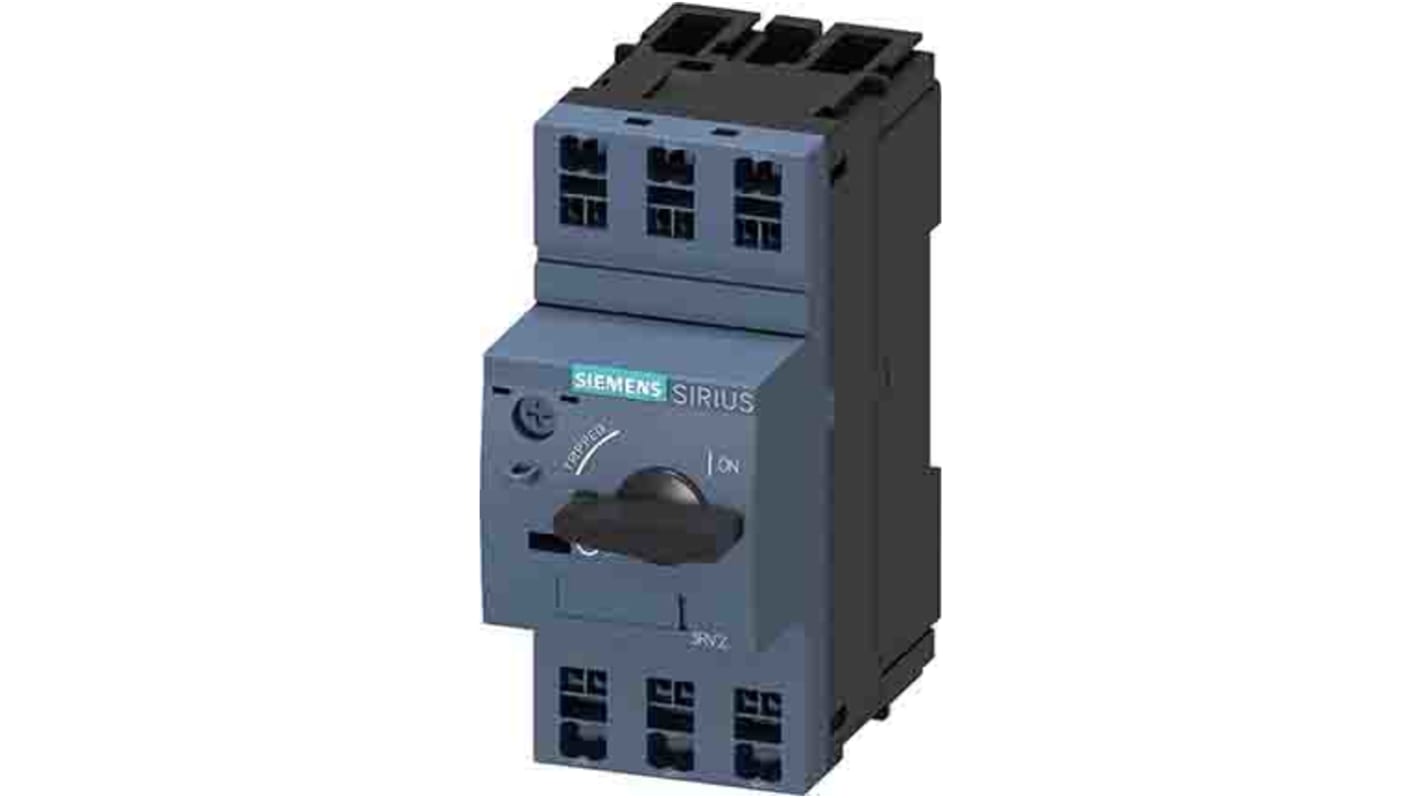 Siemens SIRIUS Thermal Circuit Breaker - 3RV2 3 Pole 400V ac Voltage Rating, 12.5A Current Rating