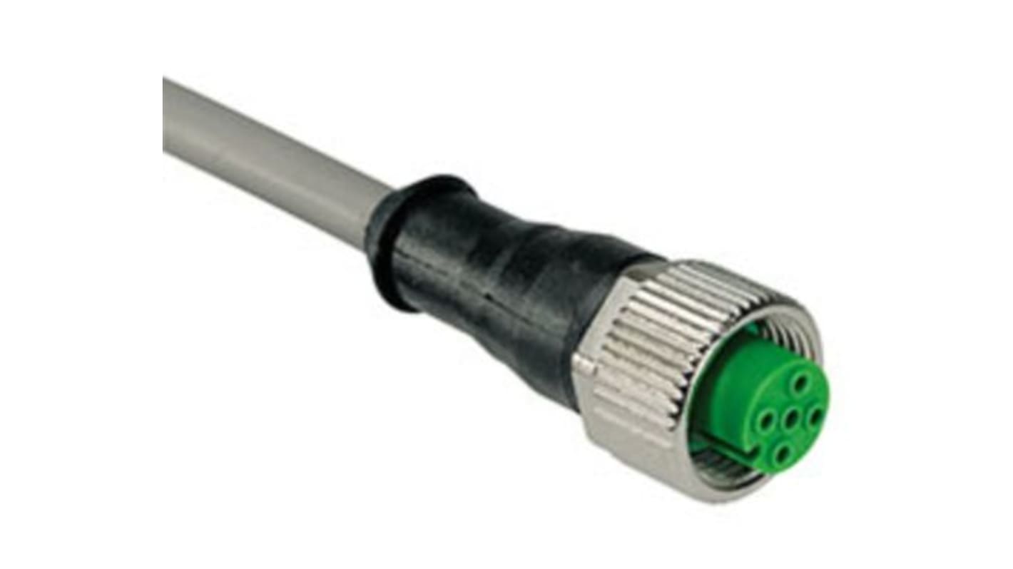 Norgren Straight Female 5 way M12 to Unterminated Sensor Actuator Cable, 2m