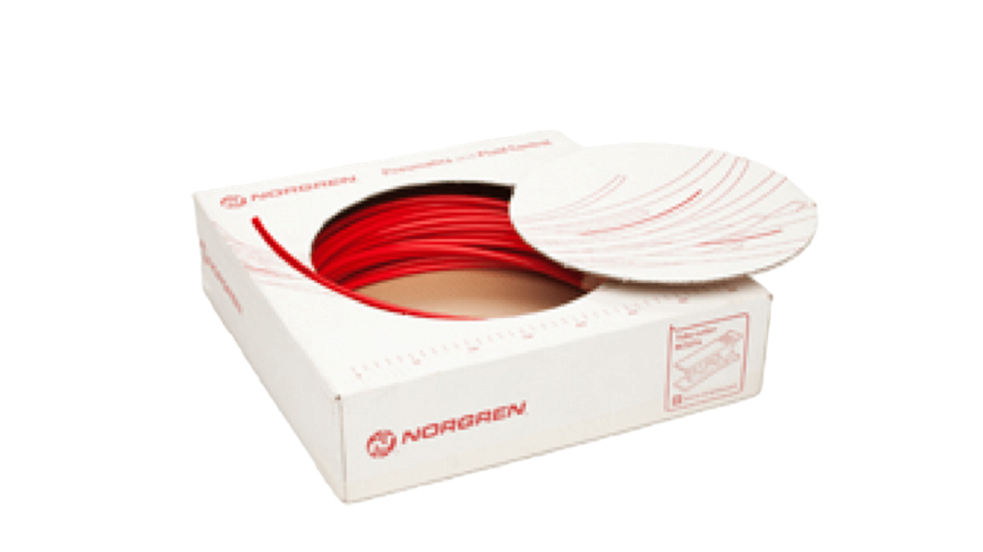 Tuyau à air comprimé Norgren, 8mm x 6mm x 25m Rouge en Plastique