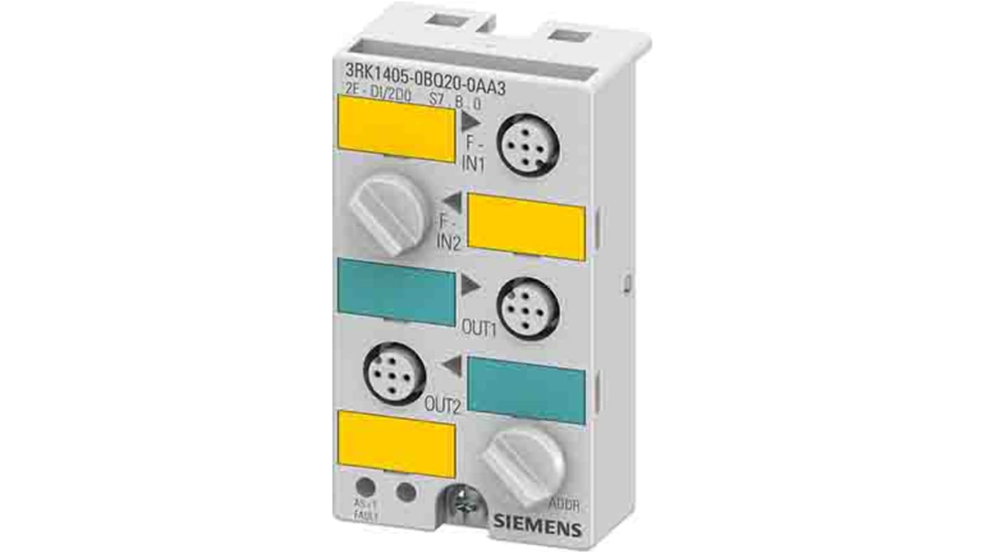 Siemens ASIsafe kompakt 3RK1405 bemeneti/kimeneti modul, 2 bemenet, 2 kimenet, 24 V