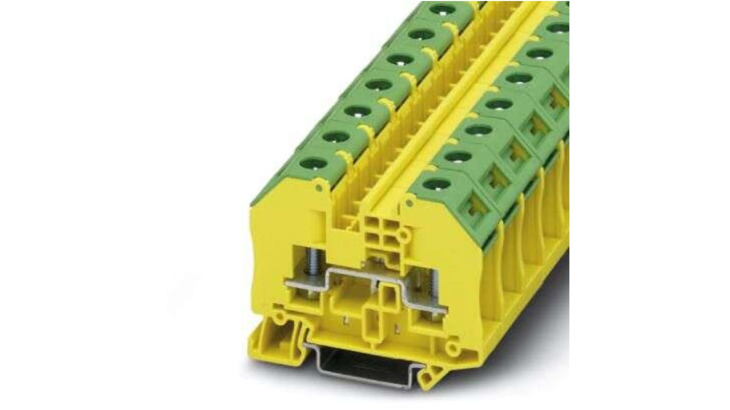 Phoenix Contact RT 5-PE Series DIN Rail Terminal Block, 0.1 → 6mm², Bolt Termination