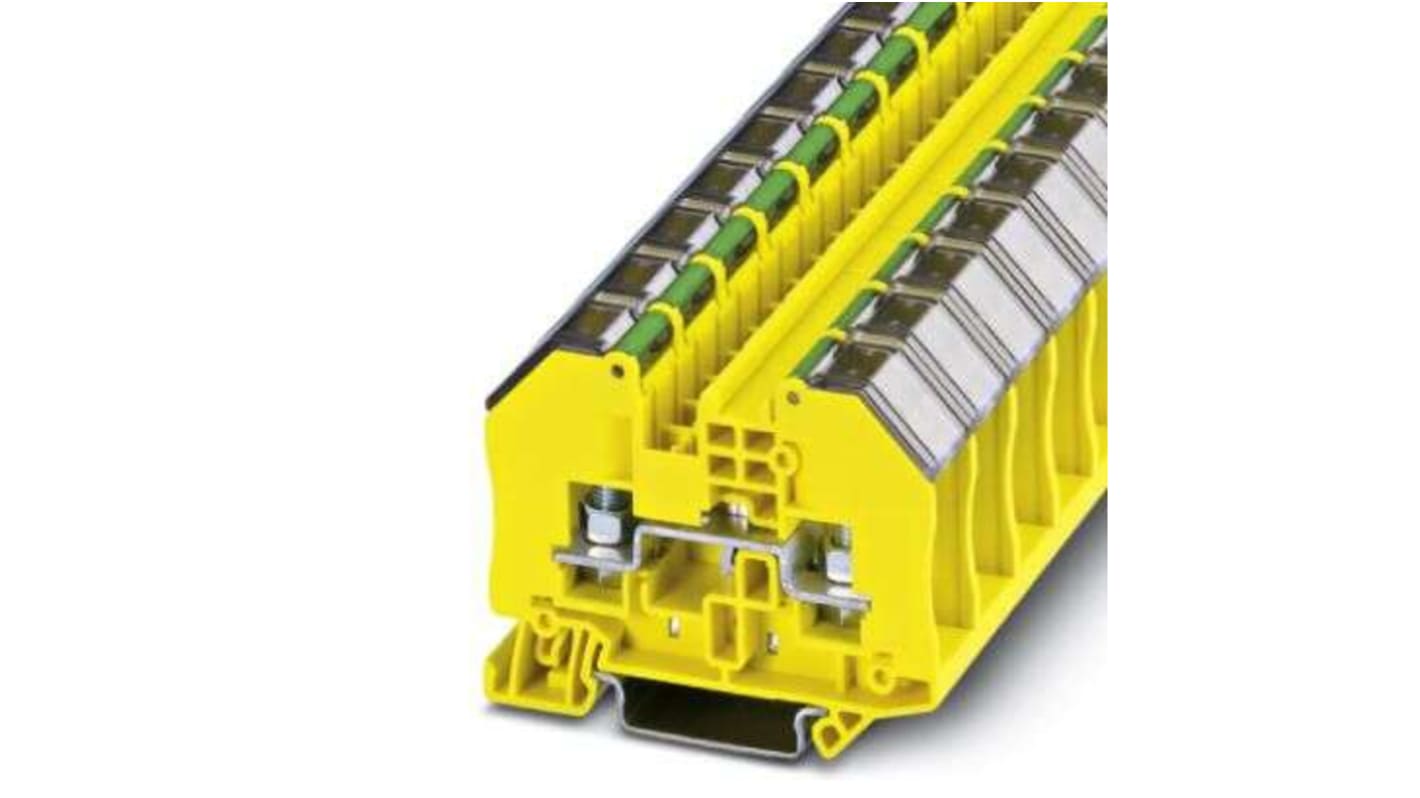 Bloc de jonction rail DIN Phoenix Contact RTO 5-PE-TC, 0.1 → 6mm², Boulon