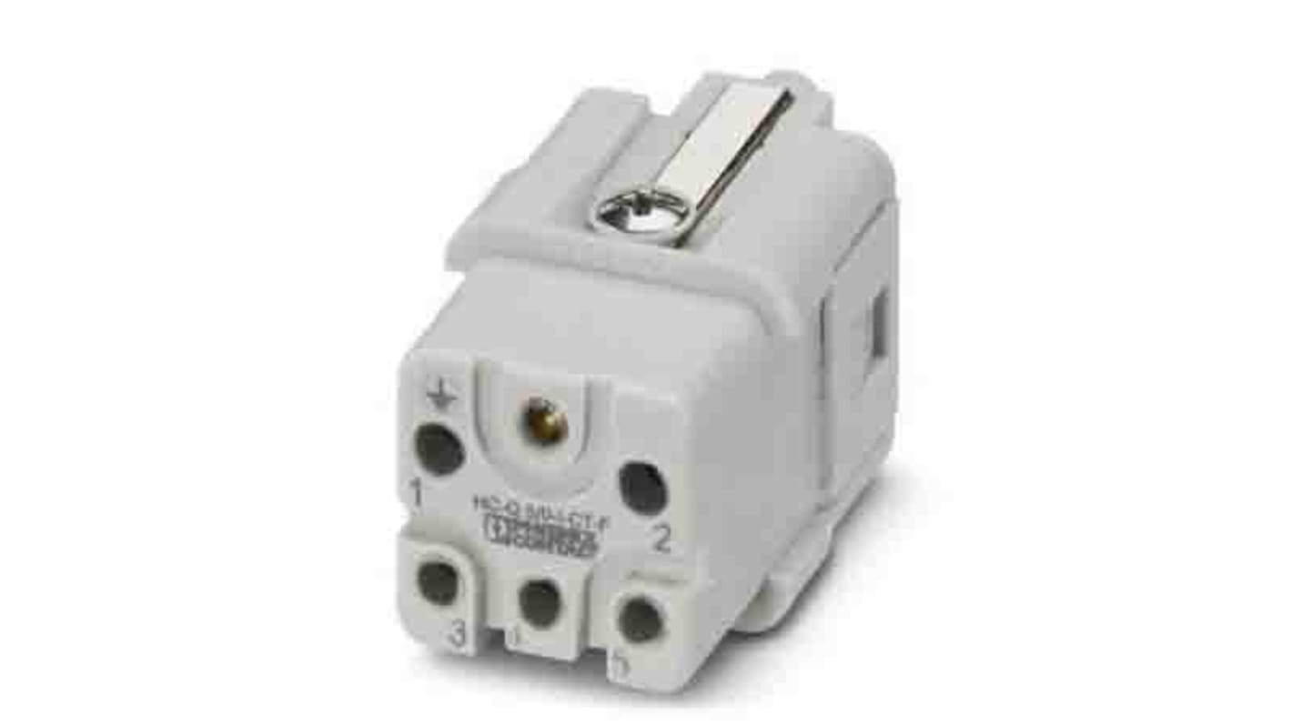 Inserto de conector de potencia Phoenix Contact Hembra, serie HC-Q05, para usar con Conector de alimentación de altas