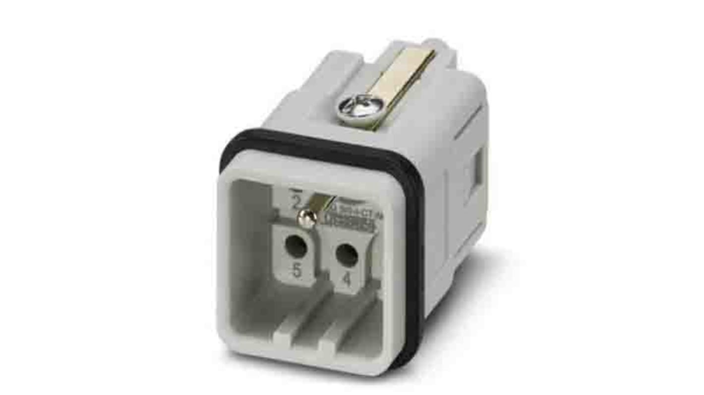 Inserto de conector de potencia Phoenix Contact Macho, serie HC-Q05, para usar con Conector de alimentación de altas