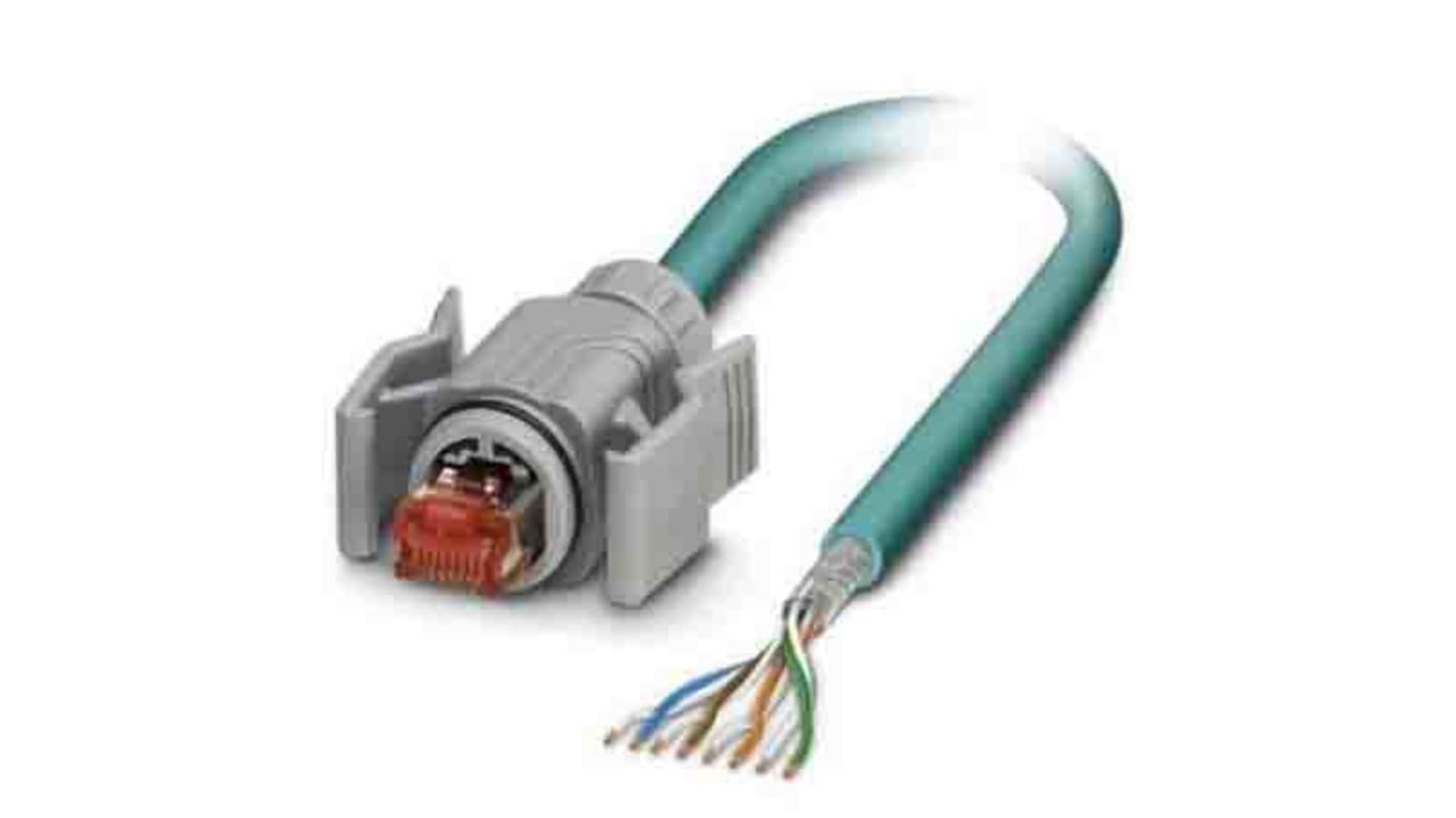 Câble Ethernet catégorie 6 Phoenix Contact, Bleu, 5m Avec connecteur Droit