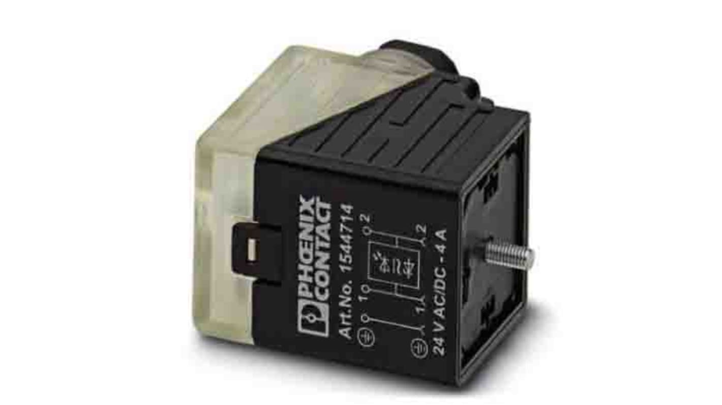 Connettore solenoide Phoenix Contact DIN 43650, Femmina, 3P+E, 24 V c.a.