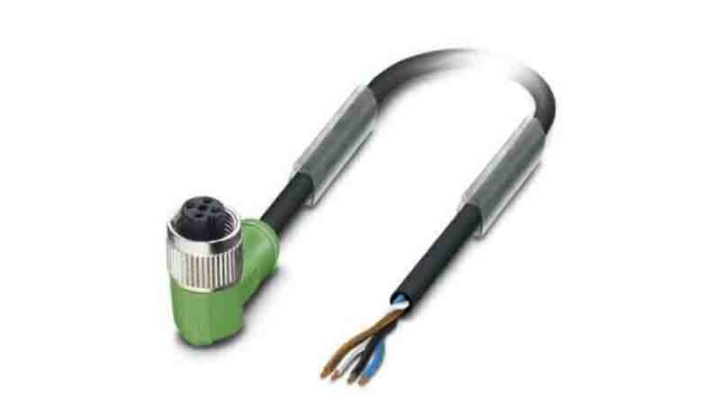 Cable de conexión Phoenix Contact, con. A M12 Hembra, 4 polos, cod.: A, long. 20m, 250 V, 4 A, IP65, IP67