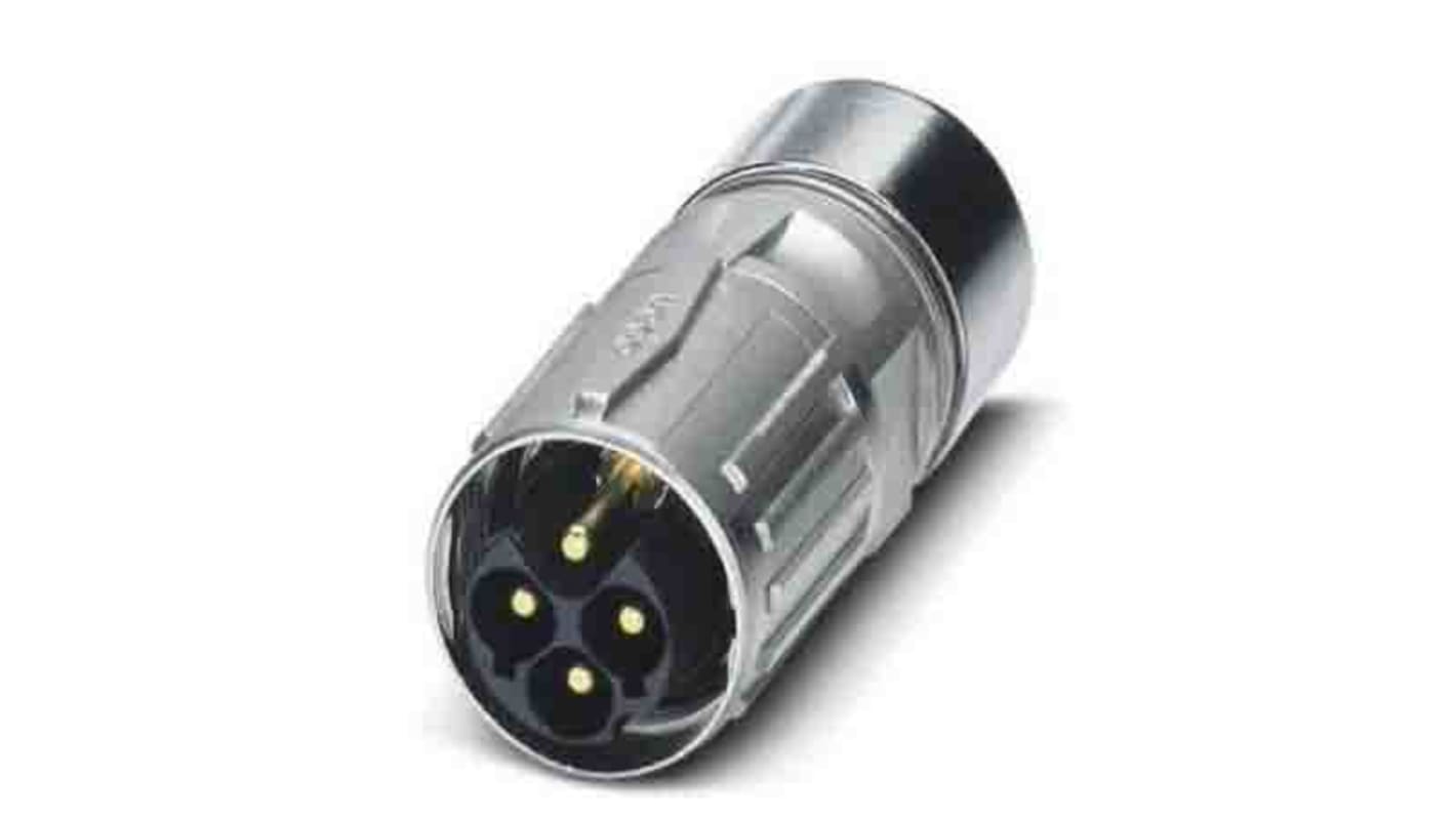 Phoenix Contact Circular Connector, 4 Contacts, Free Hanging, M17 Connector, Plug, Male, IP67, ST Series