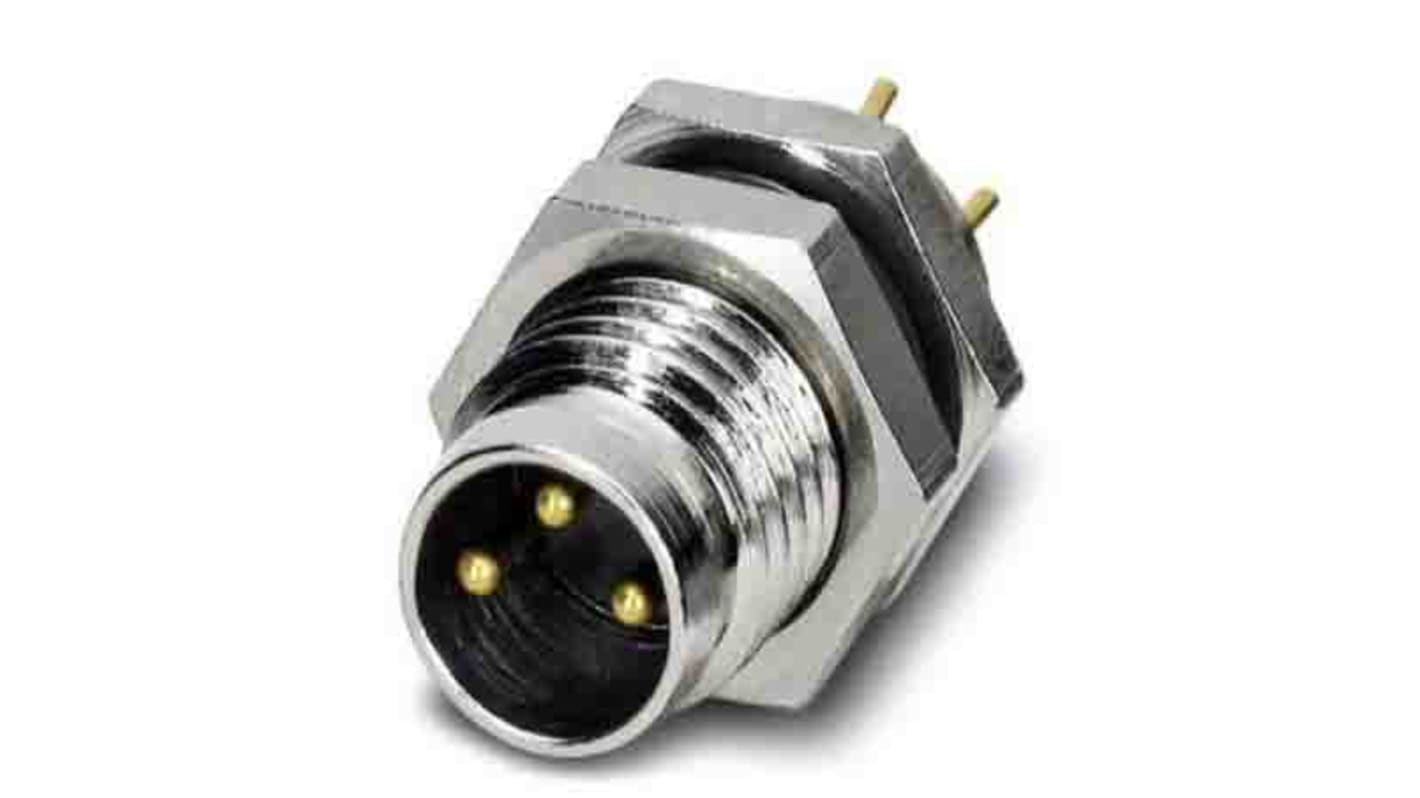 Phoenix Contact Circular Connector, 3 Contacts, Panel Mount, M8 Connector, Plug, SACC Series