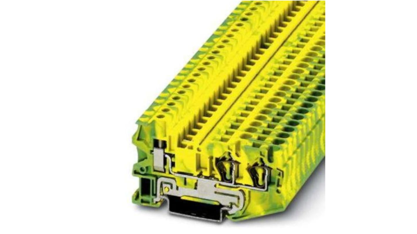 Phoenix Contact STU 4-TWIN-PE Series Earth Terminal Block, 0.08 → 6mm²