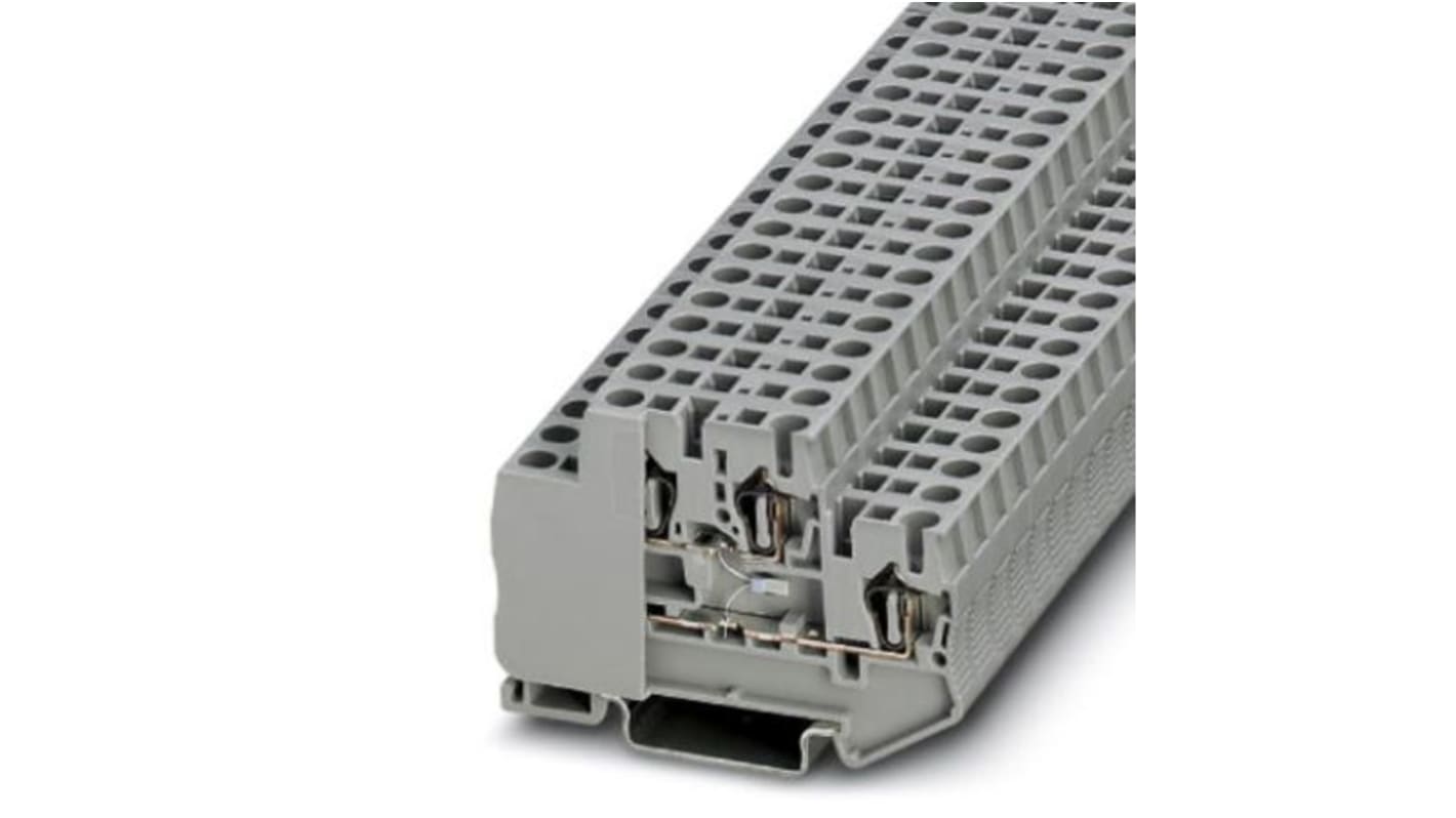 Phoenix Contact STTB 2.5-PT100 MD Series Grey Double Level Terminal Block, 0.08 → 4mm²