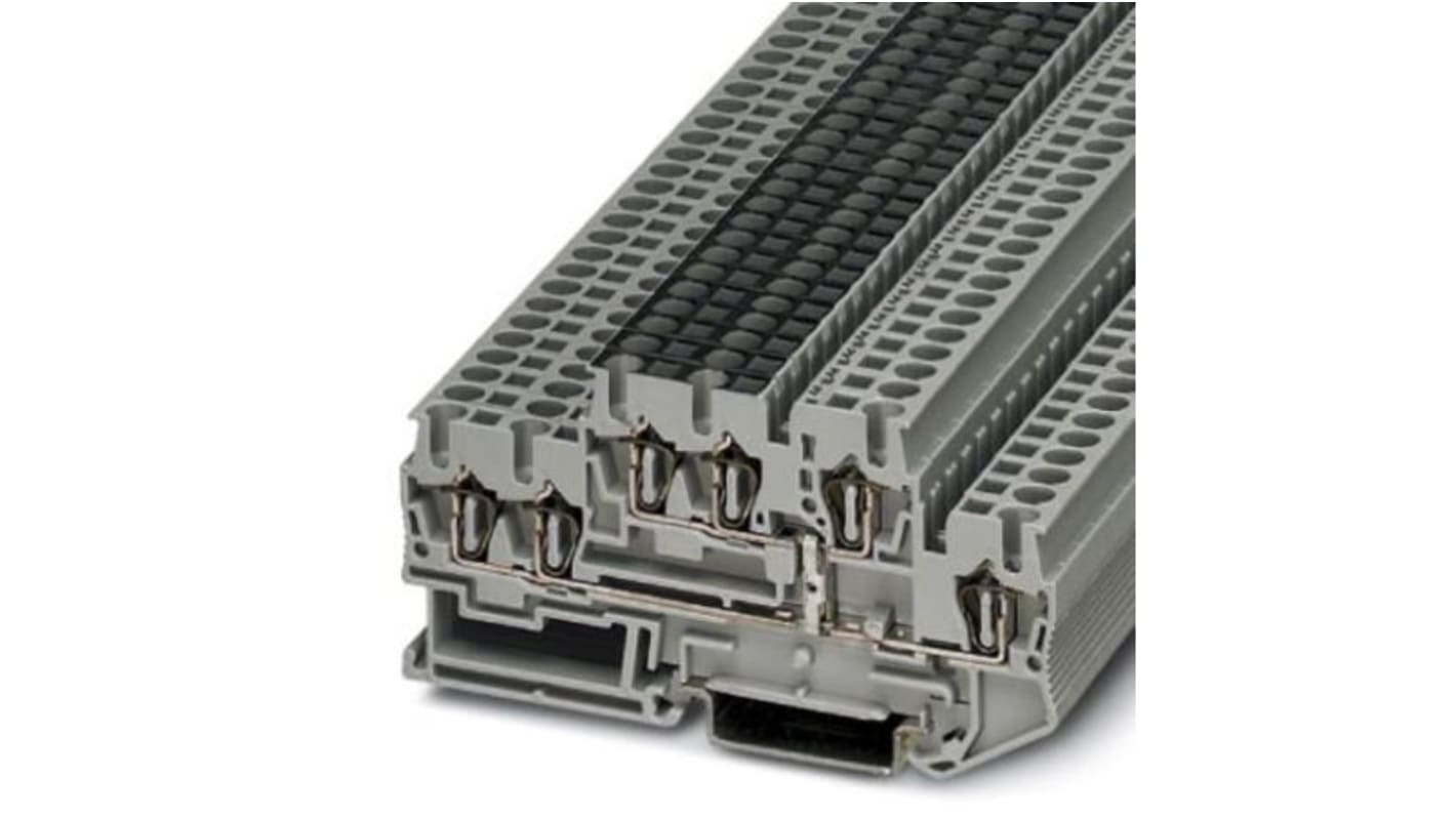 Phoenix Contact STTB 2.5-TWIN-PV Series Grey Double Level Terminal Block, 0.08 → 4mm²