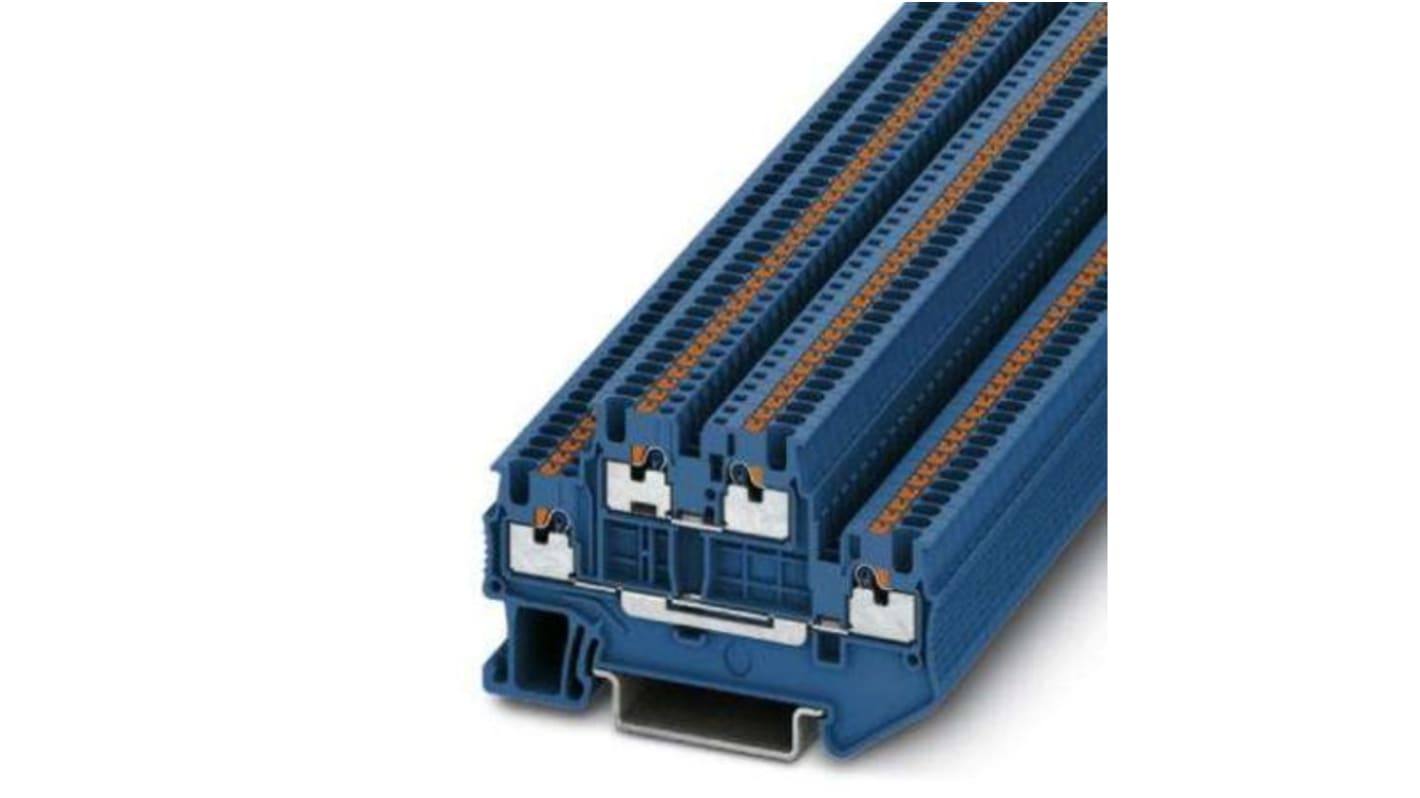 Phoenix Contact PTTB 1.5/S BU Doppelstock Reihenklemmen Blau, 0.14 → 1.5mm², 500 V / 16A