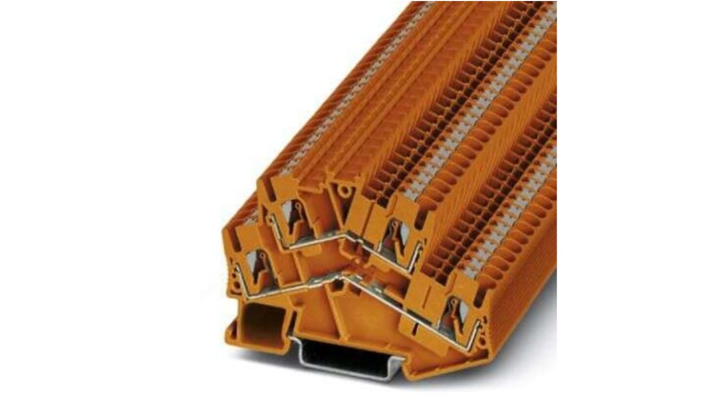 Phoenix Contact PTTBS 2.5 OG Doppelstock Reihenklemmen Orange, 0.14 → 4mm², 500 V / 24A