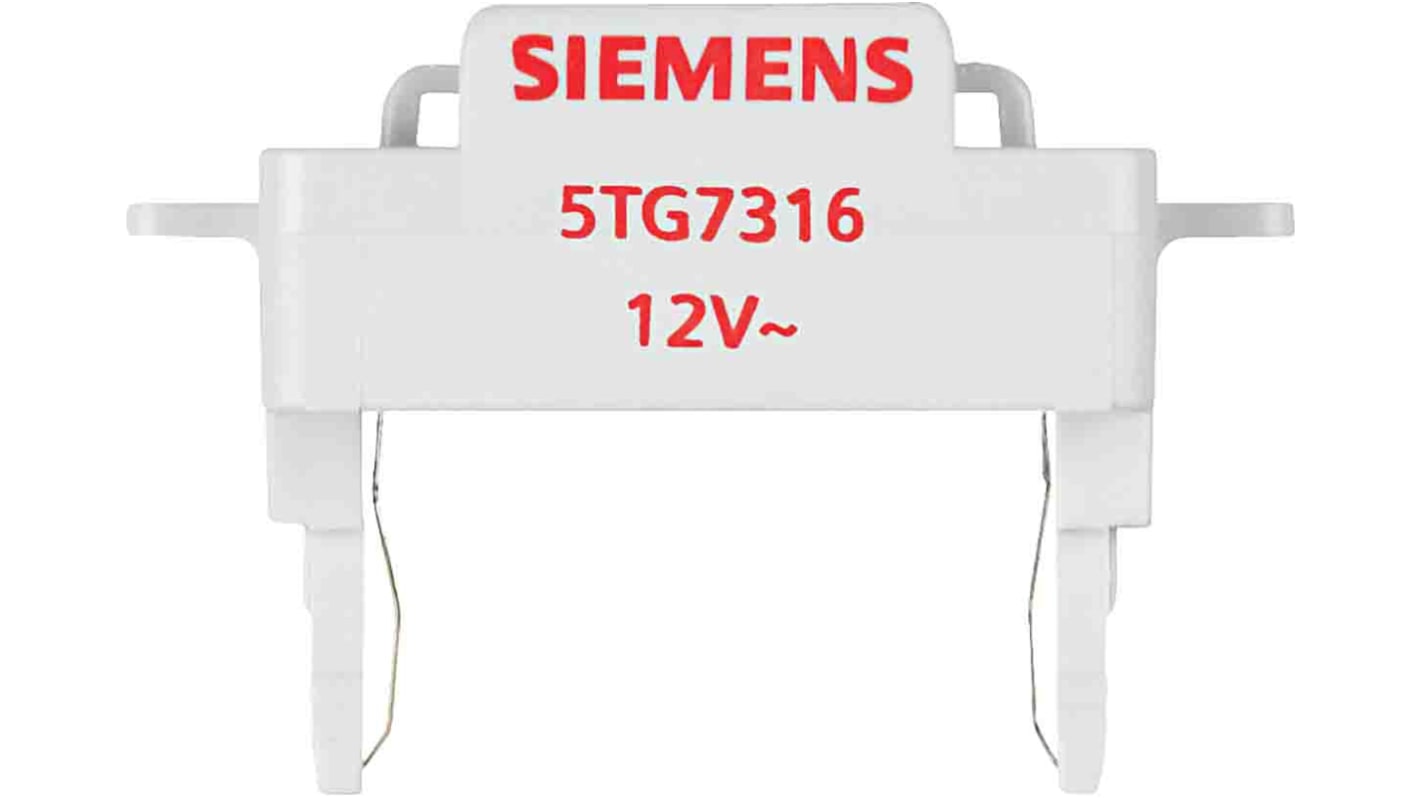 Interruptor de Botón Pulsador Siemens, 12V, iluminado