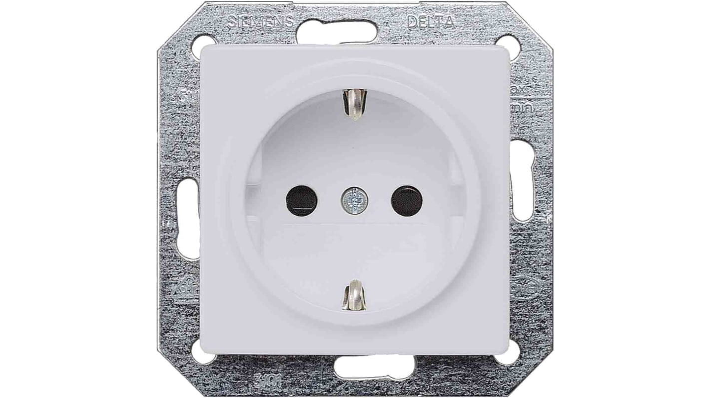 5UB1934 Siemens 1 Gang Plug Socket, 16A, Indoor Use RS