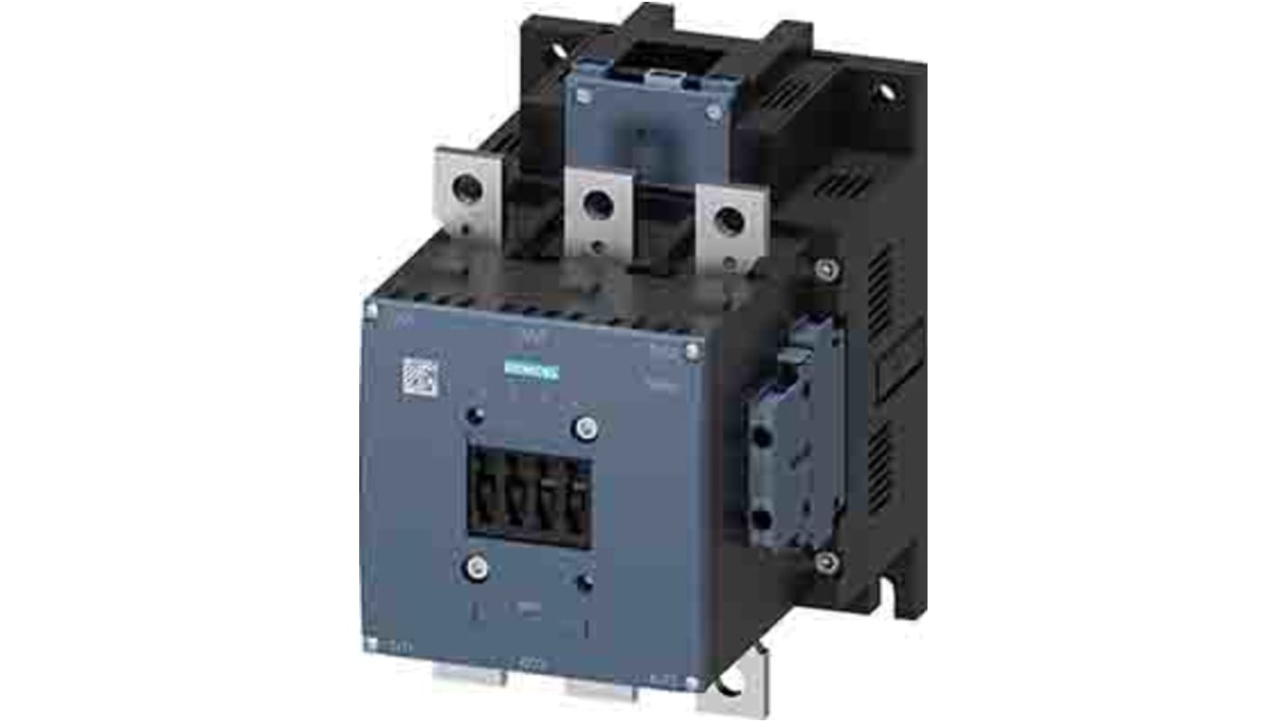 Contattore Siemens, 3 poli, 2NO + 2NC, 300 A, 160 kW, bobina 200 → 277 V ac/dc