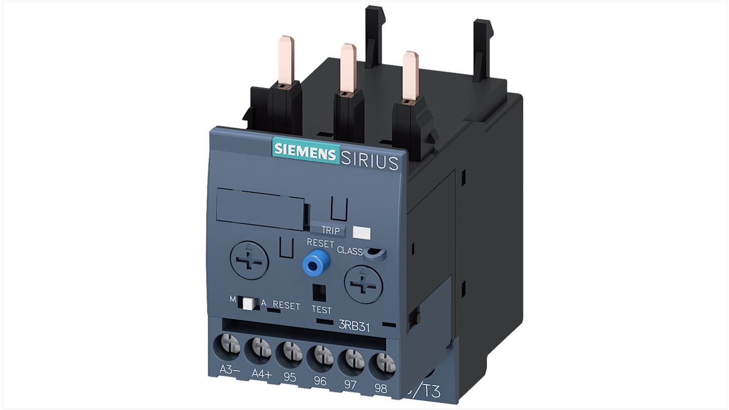 Siemens Overload Relay 1NC + 1NO, 1 → 4 A F.L.C, 4 A Contact Rating, 3P, 3RB