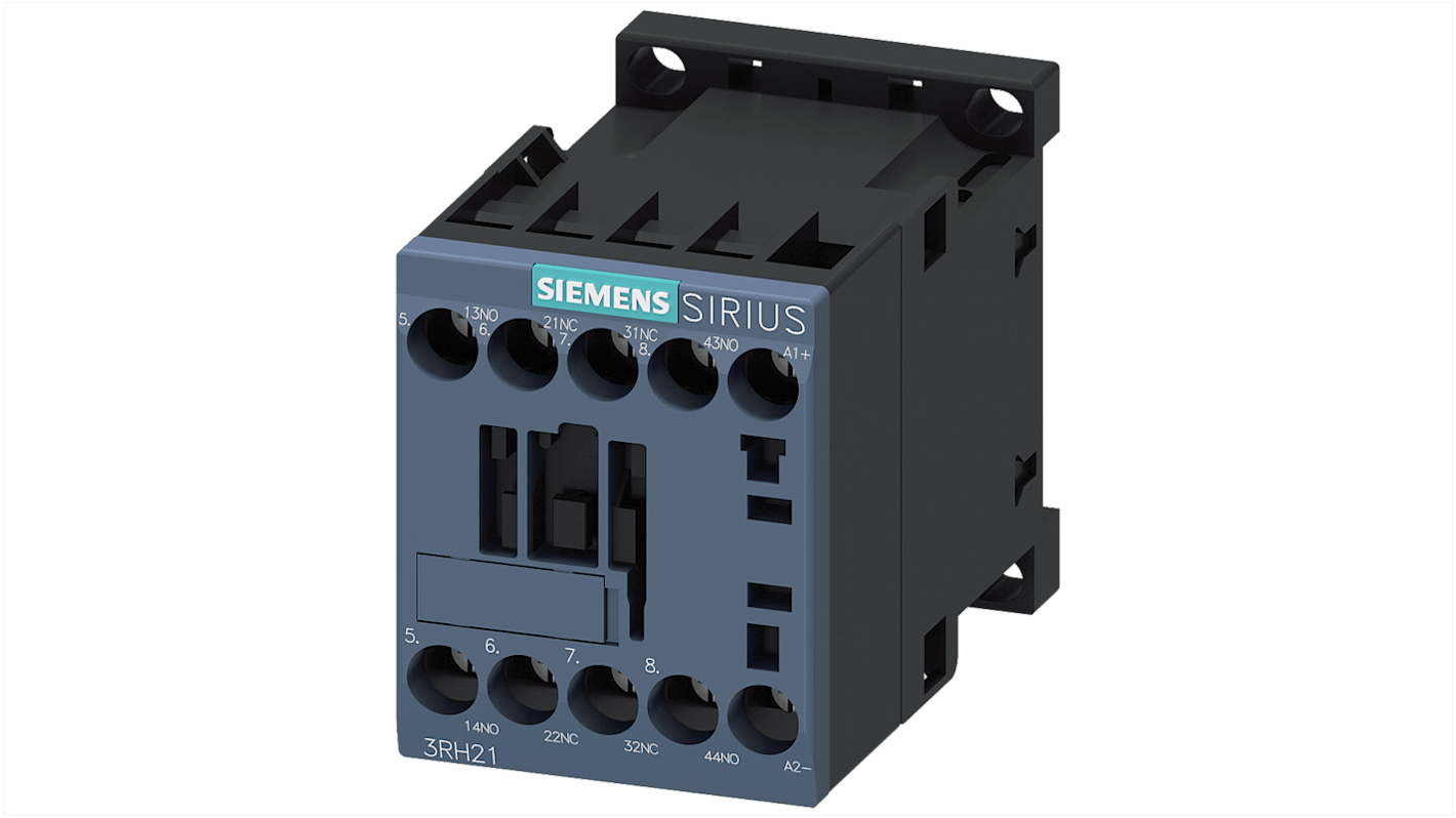 Siemens Contactor, 3 A, 2NC + 2NO