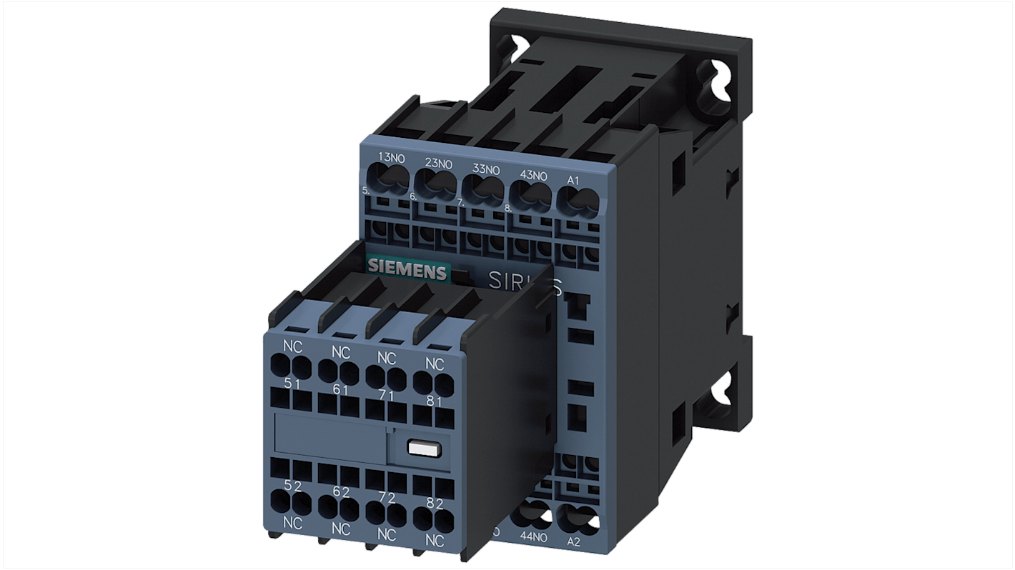 Contattore Siemens, 4NC + 4NO, 3 A