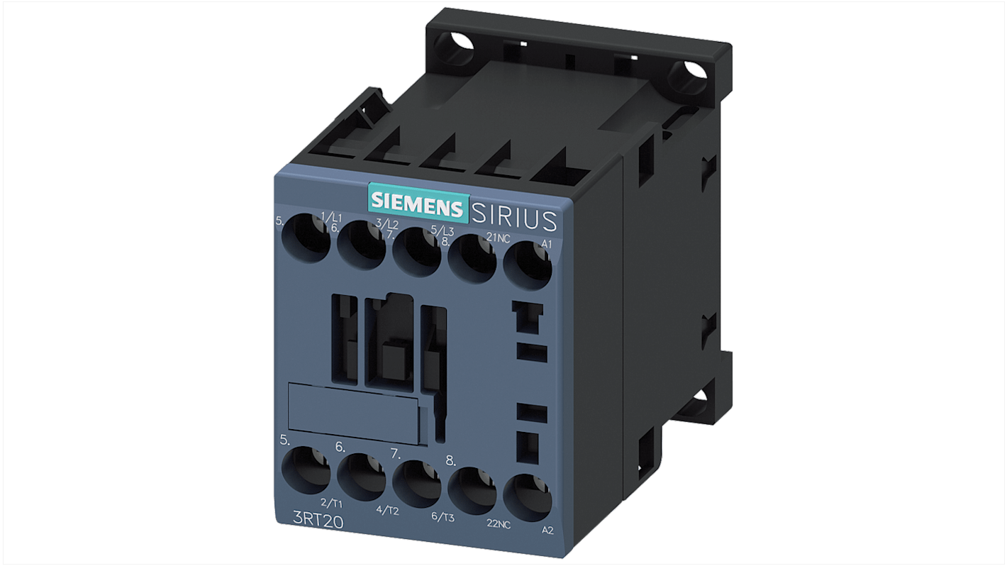 Contattore Reversibile Siemens, 3 poli, 1NC, 9 A, 4 kW, bobina 400 V c.a.