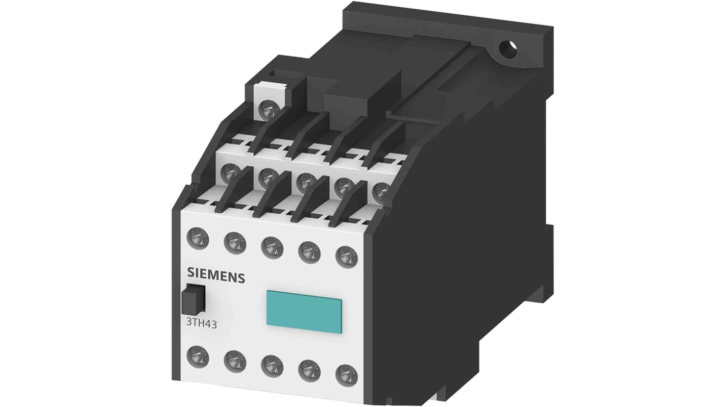 Contattore Reversibile Siemens, 10 poli, 5NC + 5NO, 6 A, bobina 36 V c.c.