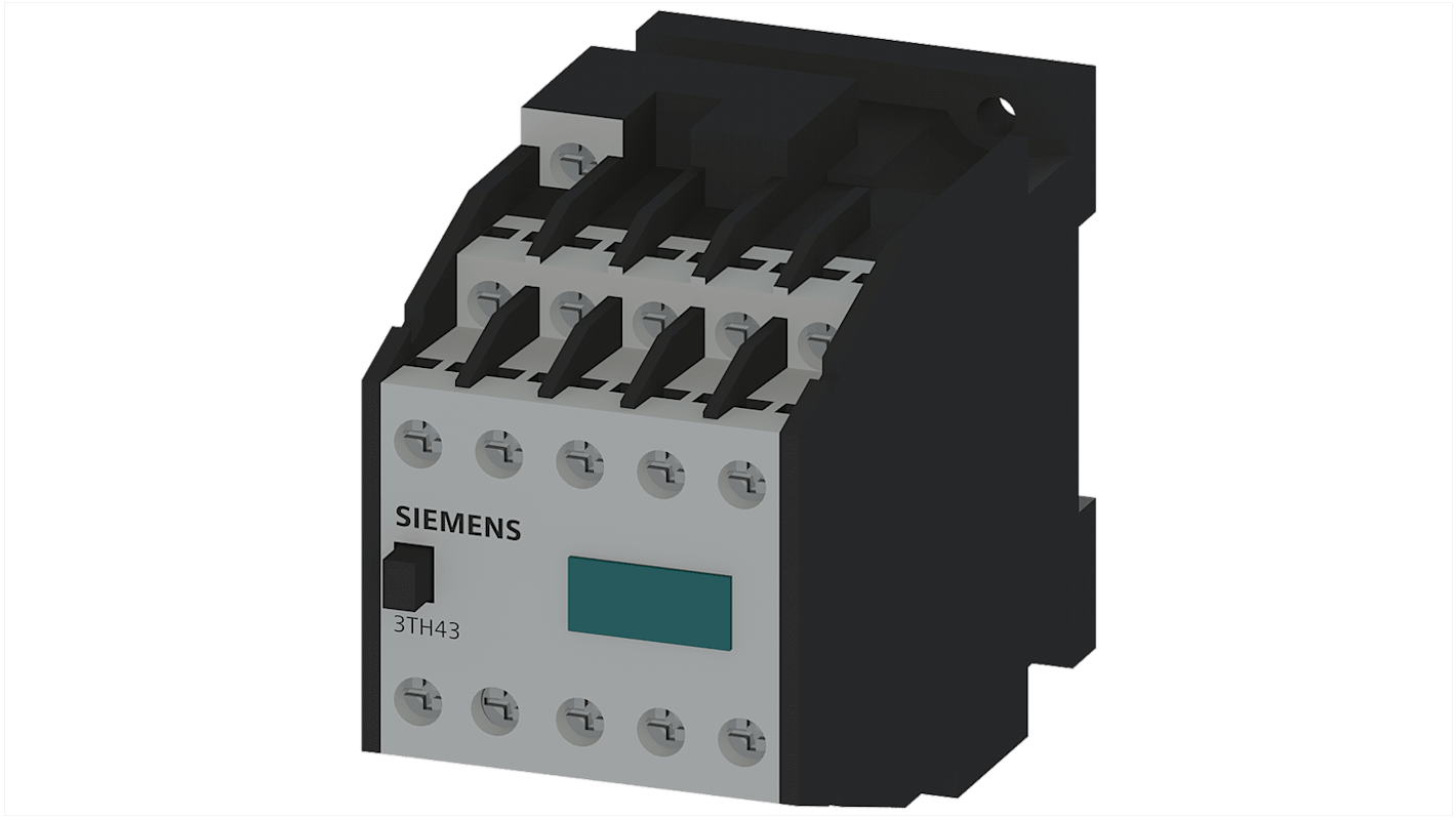 Siemens SIRIUS Leistungsschütz / 110 → 132 V ac Spule, 10 -polig 3 Öffner + 7 Schließer / 6 A, Umkehrend