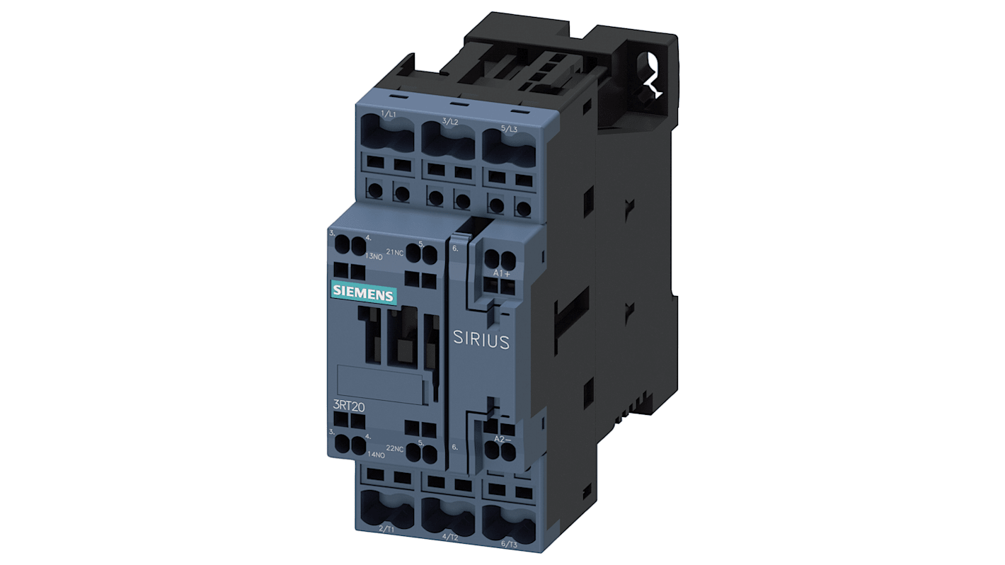 Contattore Reversibile Siemens, 3 poli, 1 NO + 1 NC, 5,5 kW