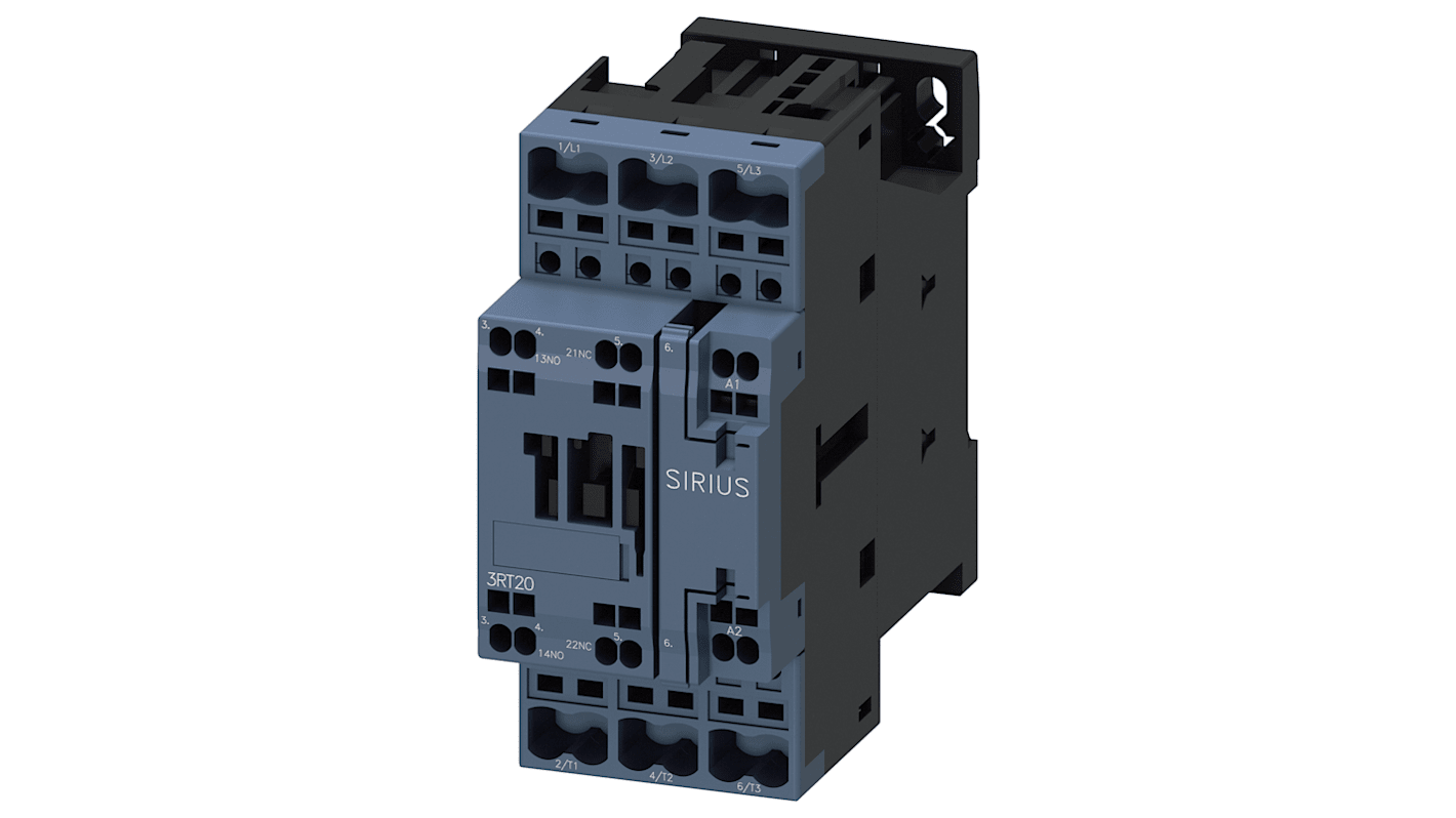 Siemens SIRIUS Contactor, 3-Pole, 18.5 kW, 1NO + 1NC