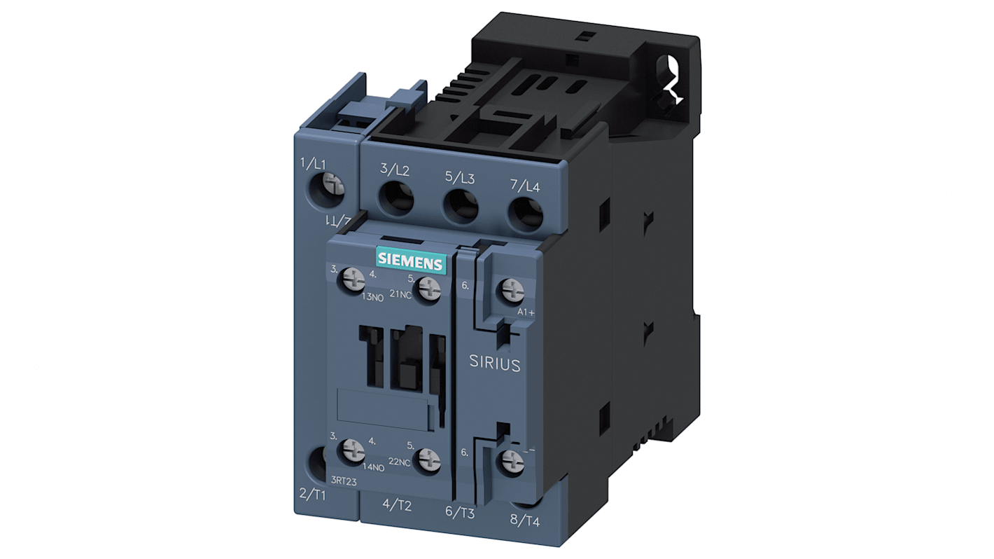 Contattore Reversibile Siemens, 4 poli, 1 NO + 1 NC