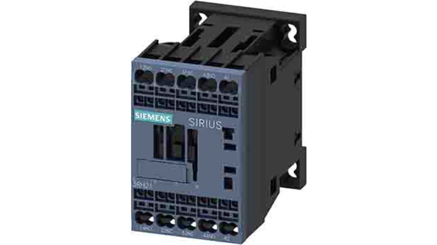Contattore Siemens, 4 poli, 2 NO + 2 NC, 10 A, bobina 24 V c.a.