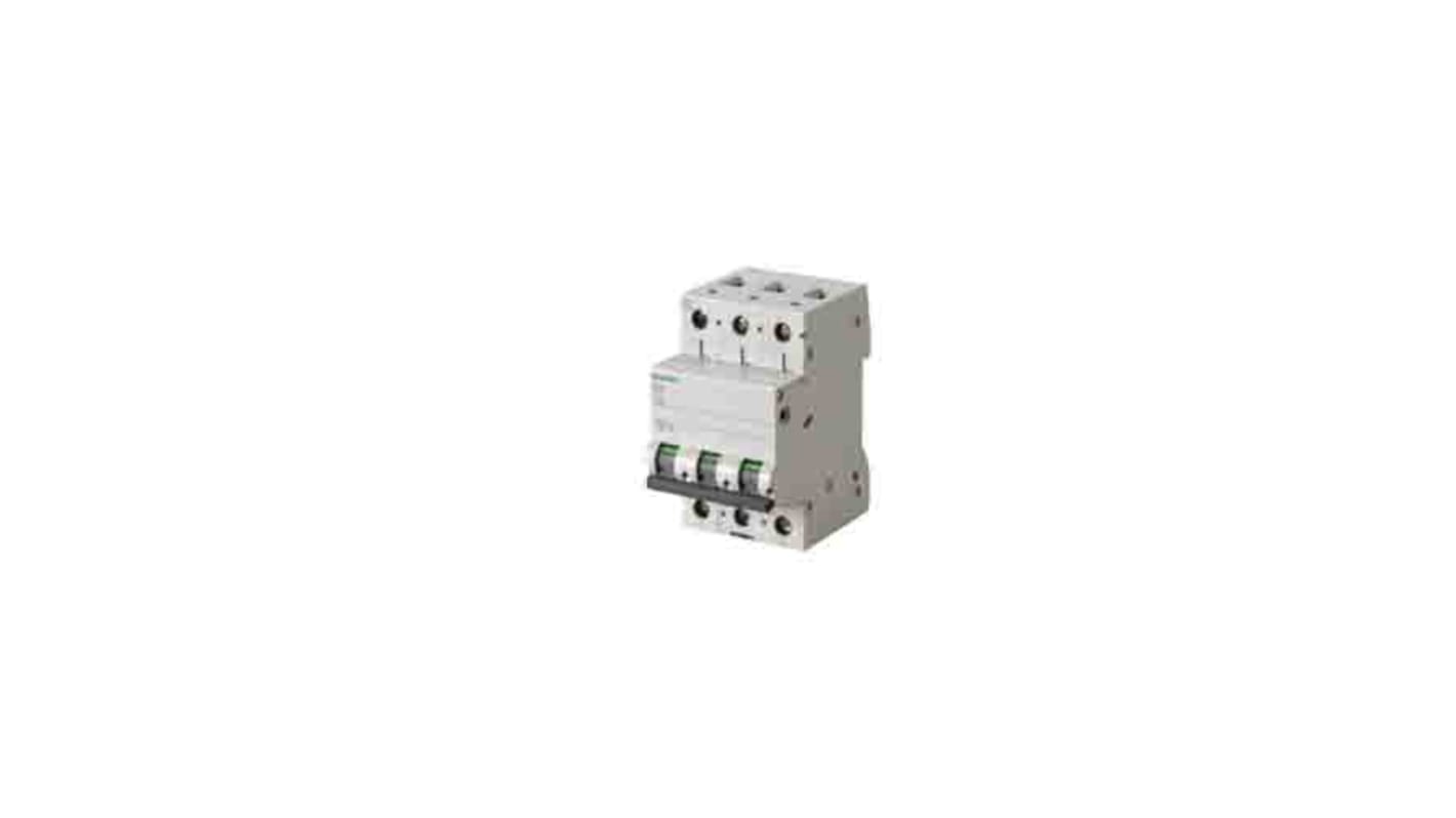 Disjoncteur Siemens 5SL6 3P, 6A, montage rail DIN