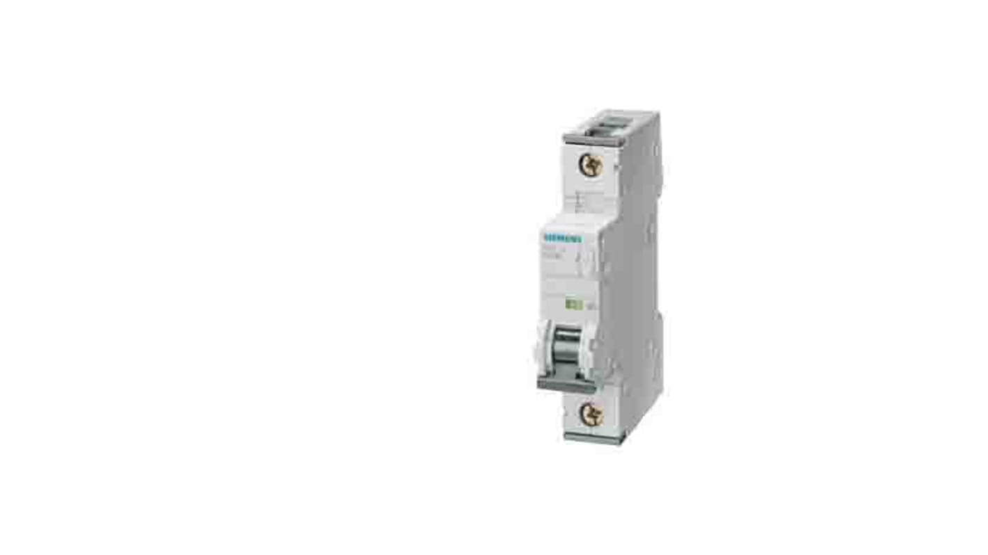 Disjoncteur Siemens 5SY4 1P, 5A, pouvoir de coupure 5 kA, montage rail DIN