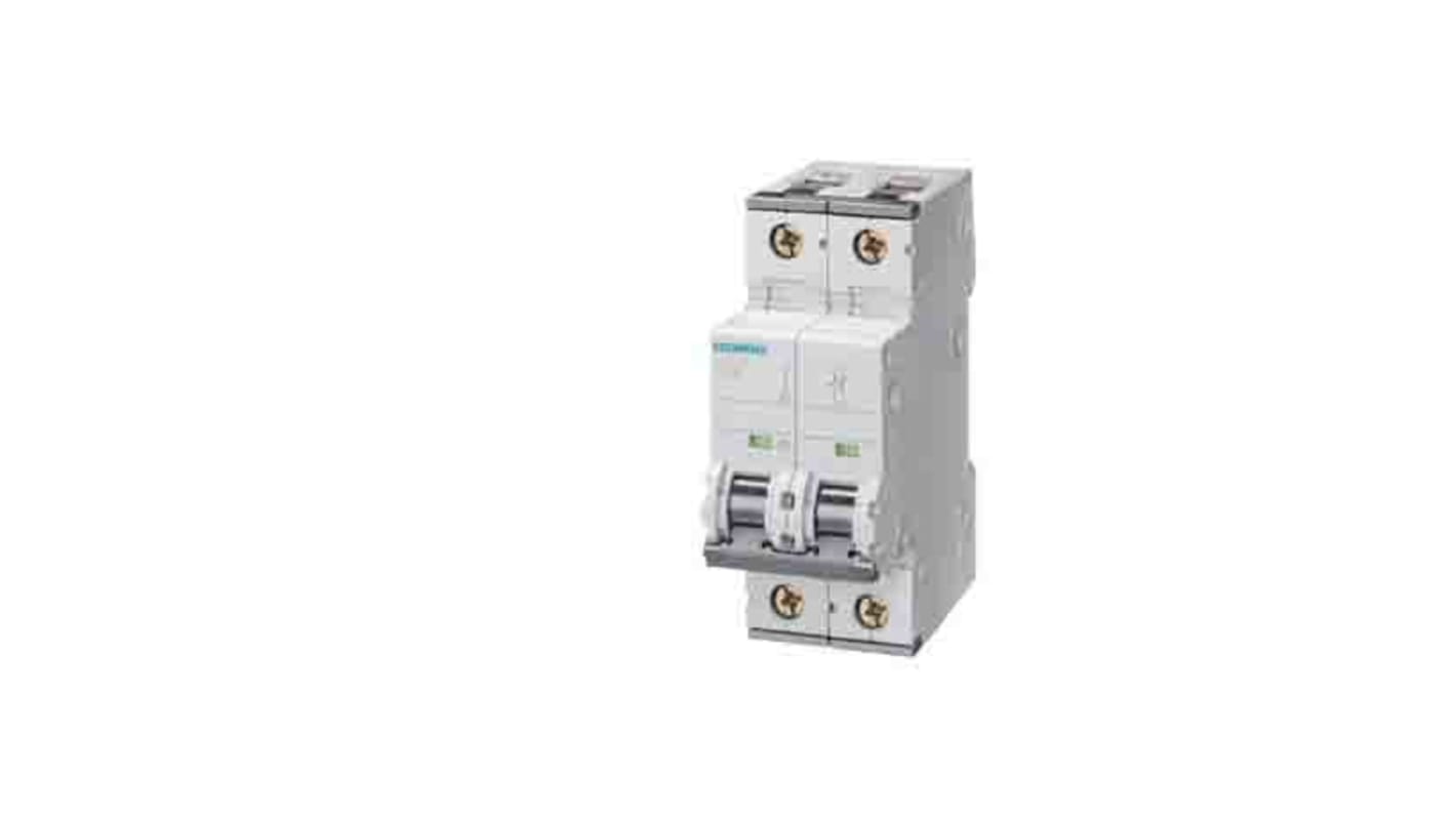 Disjoncteur Siemens 5SY4 1P+N, 300mA, pouvoir de coupure 5 kA, montage rail DIN