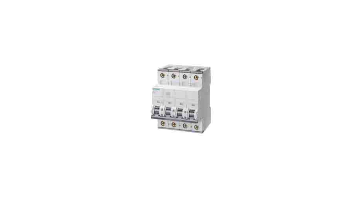 Disjoncteur Siemens 5SY4 3P+N, 2A, pouvoir de coupure 5 kA, montage rail DIN