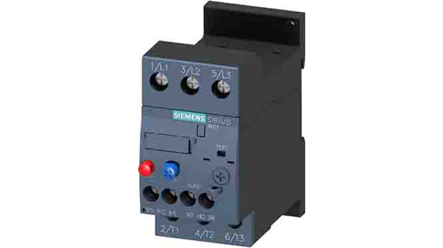 Siemens Overload Relay, 25 A F.L.C, 3 A Contact Rating, 11 kW, 15 kW, 22 kW, 690 Vac, SIRIUS