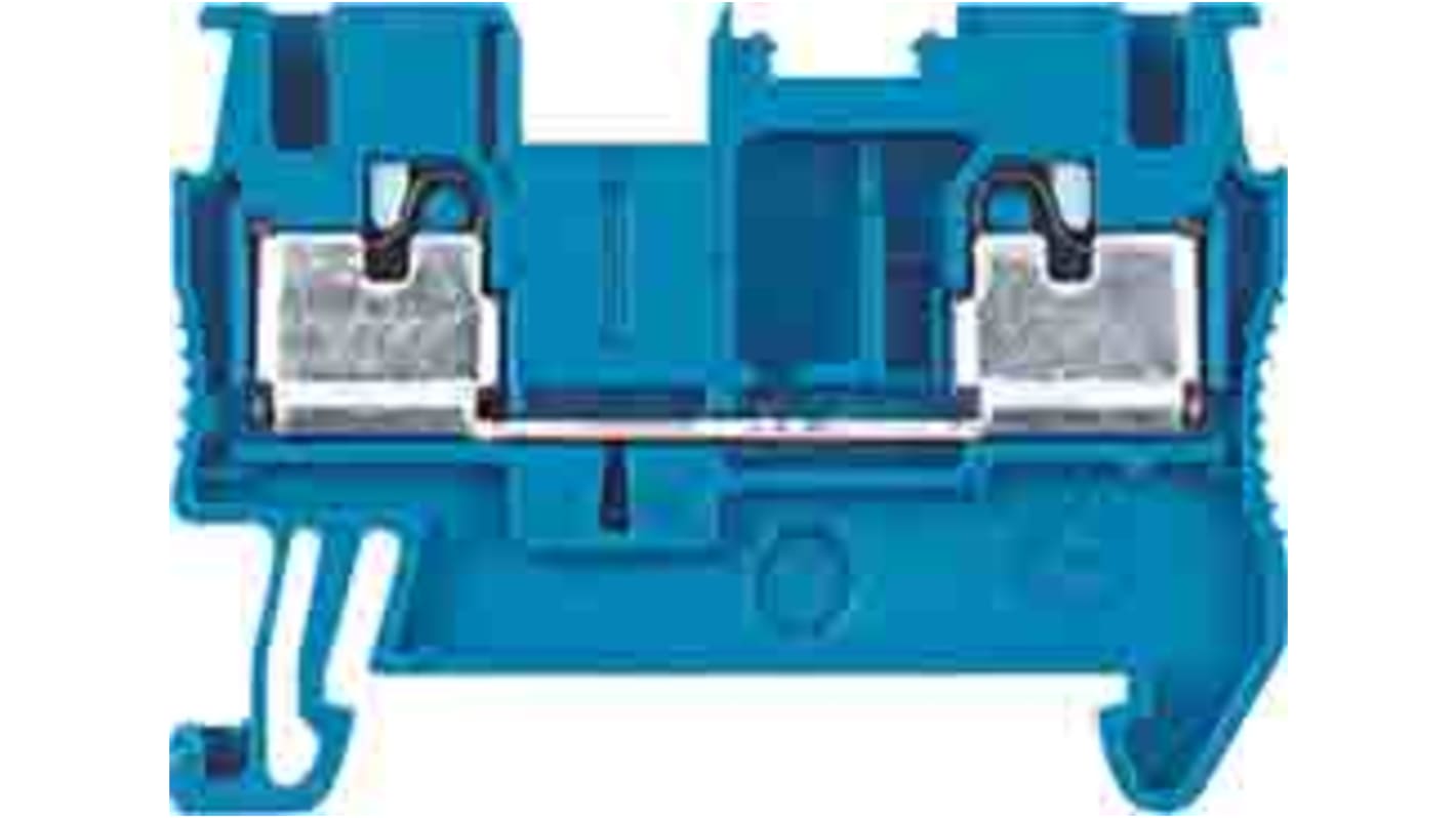 Bloc de jonction rail DIN Siemens 8WH, 2.5mm², Bleu