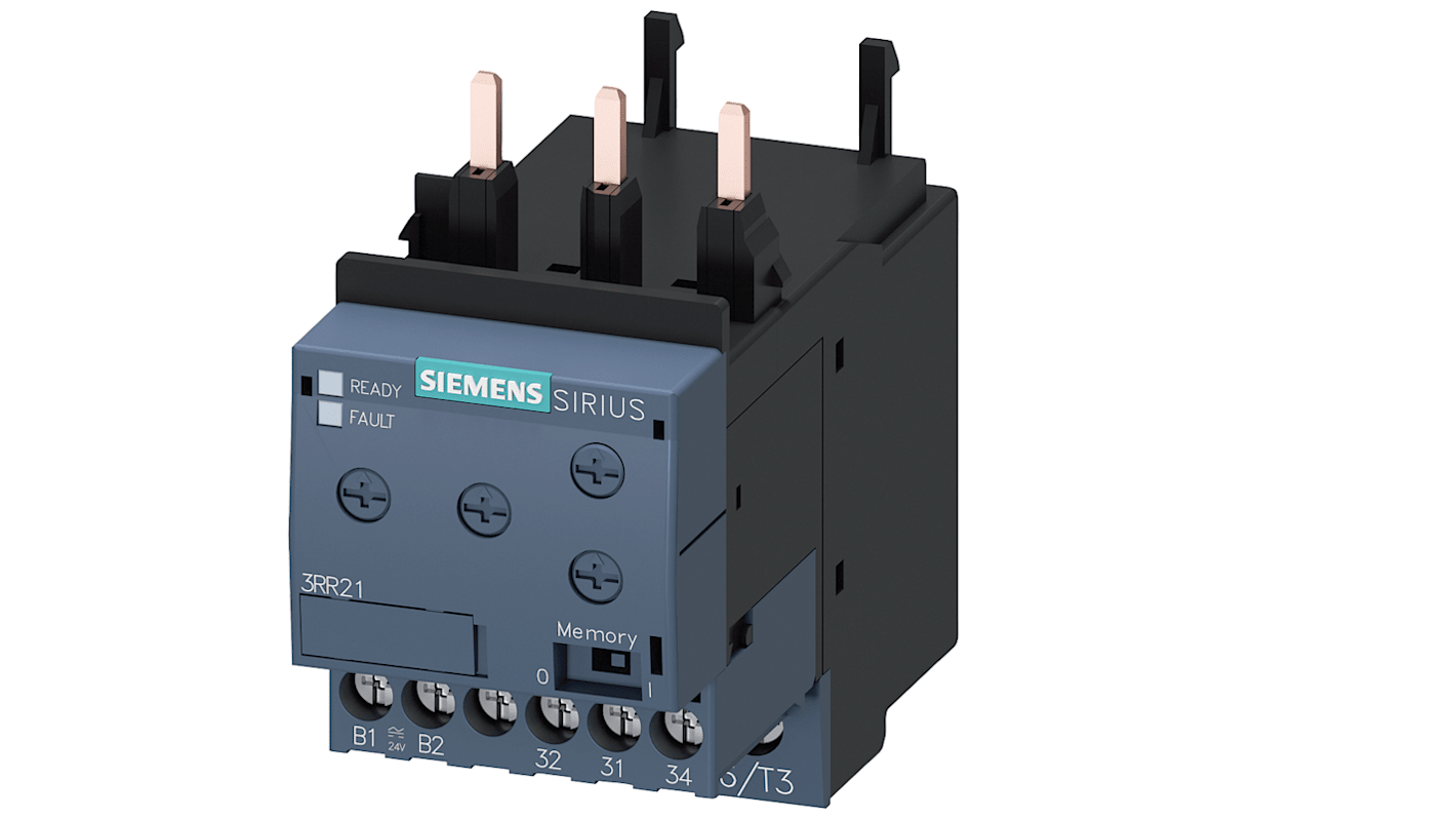 Relais de contrôle de courant Siemens série 3RR2, biphasé, 1 RT