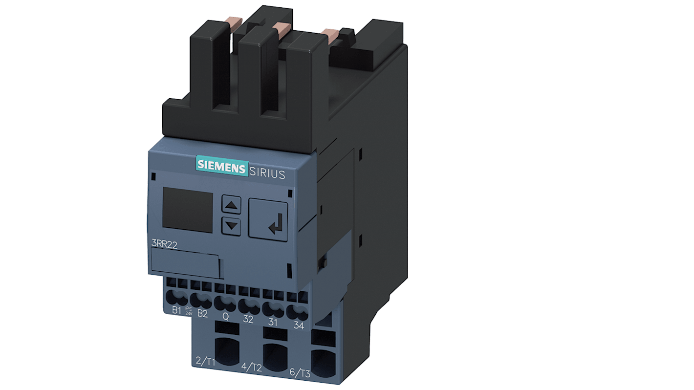 Relais de contrôle de courant Siemens série 3RR2, triphasé, 1 RT