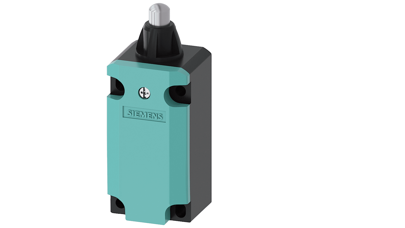 Siemens Plunger Limit Switch, 1NC/1NO, IP66, IP67, Metal Housing, 400V ac Max, 4A Max